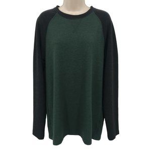 Orvis Mens Green Charcoal Reglan Long Sleeve Tee Shirt Size M